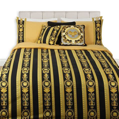 black Versace duvet cover